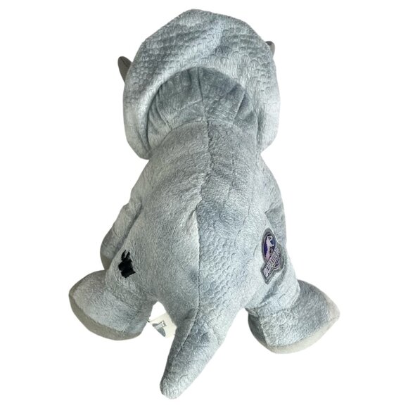 Jurassic World Triceratops Dinosaur Plush Gray Toy Factory 13" Stuffed Animal - Picture 3 of 10